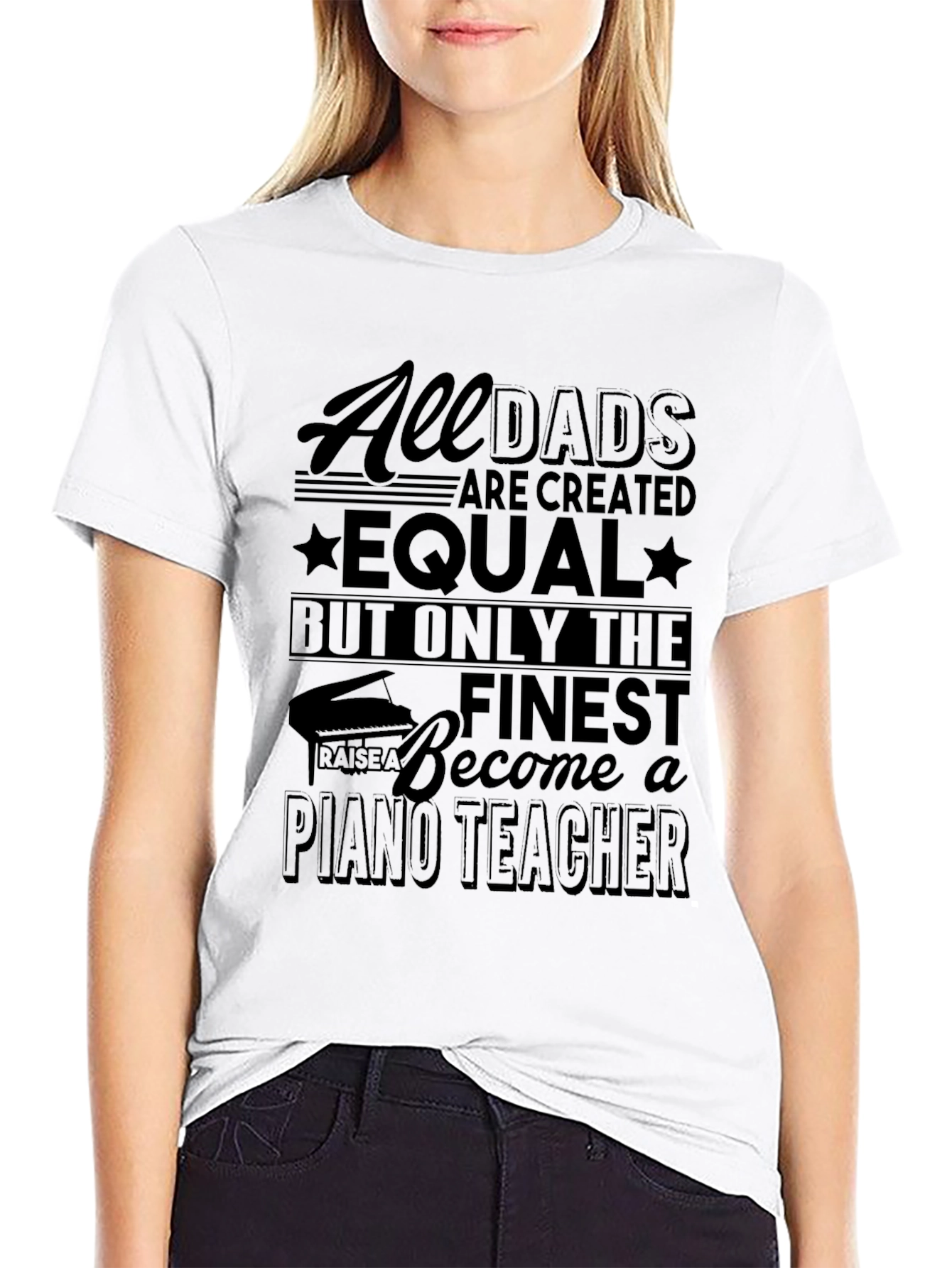 All Dads Piano Teacher Graphic T-Shirt