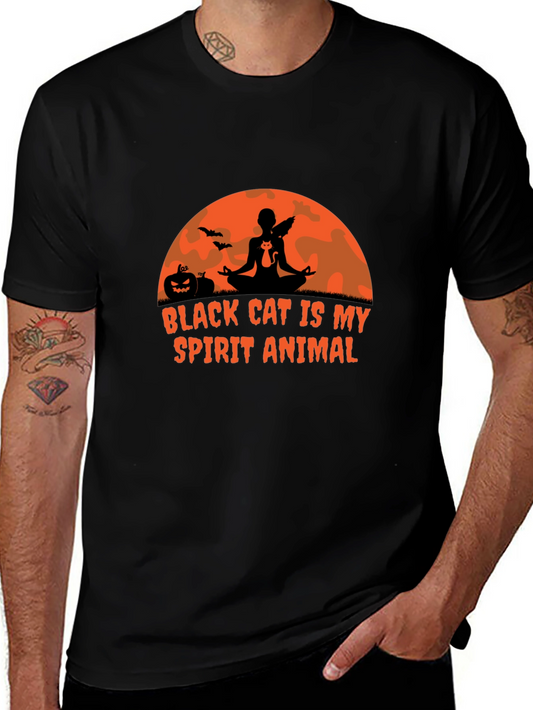 Black Cat Spirit Animal Graphic Tee