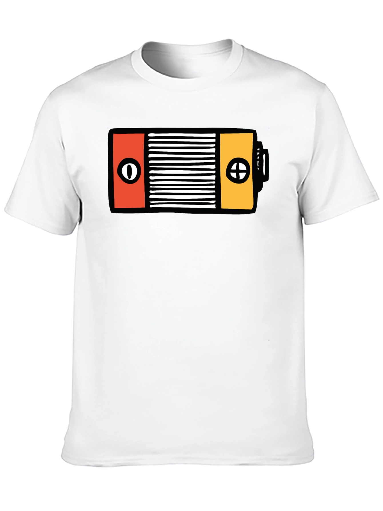 Unique Battery Graphic Black T-Shirt