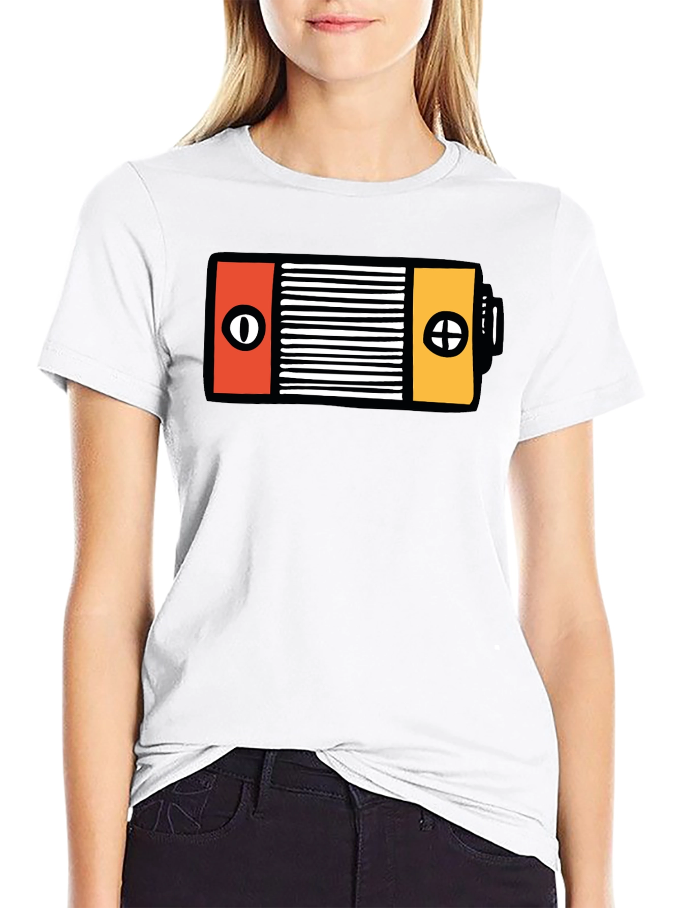 Unique Battery Graphic Black T-Shirt