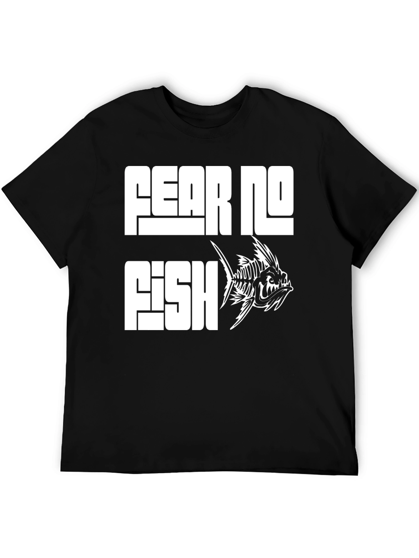 Fear No Fish Graphic Black T-Shirt