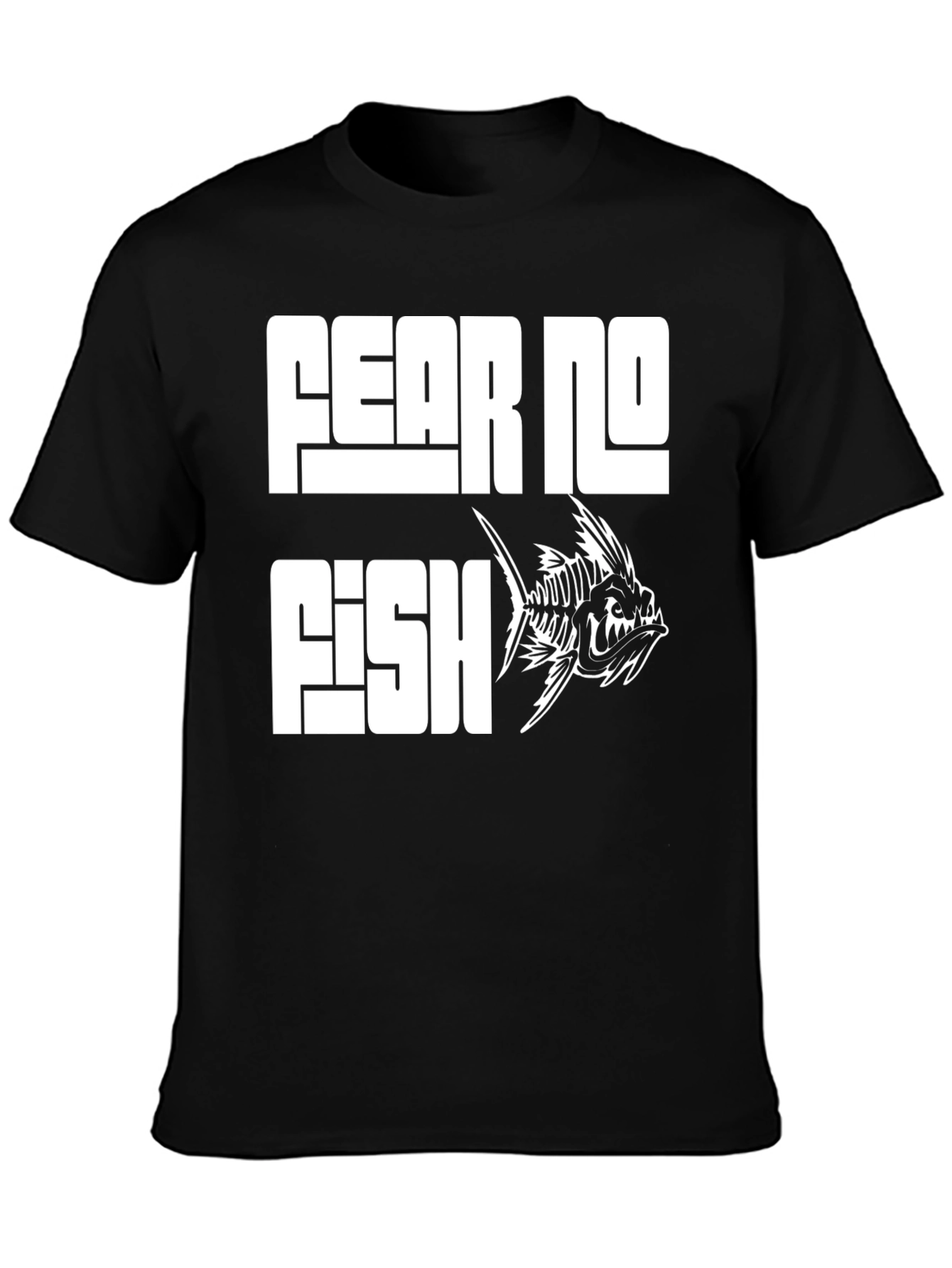 Fear No Fish Graphic Black T-Shirt