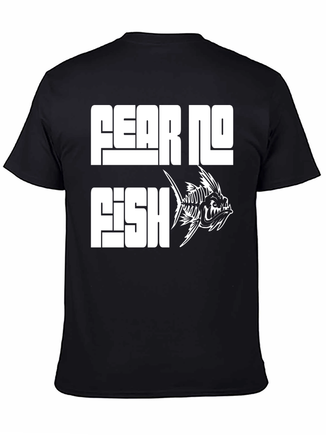 Fear No Fish Graphic Black T-Shirt