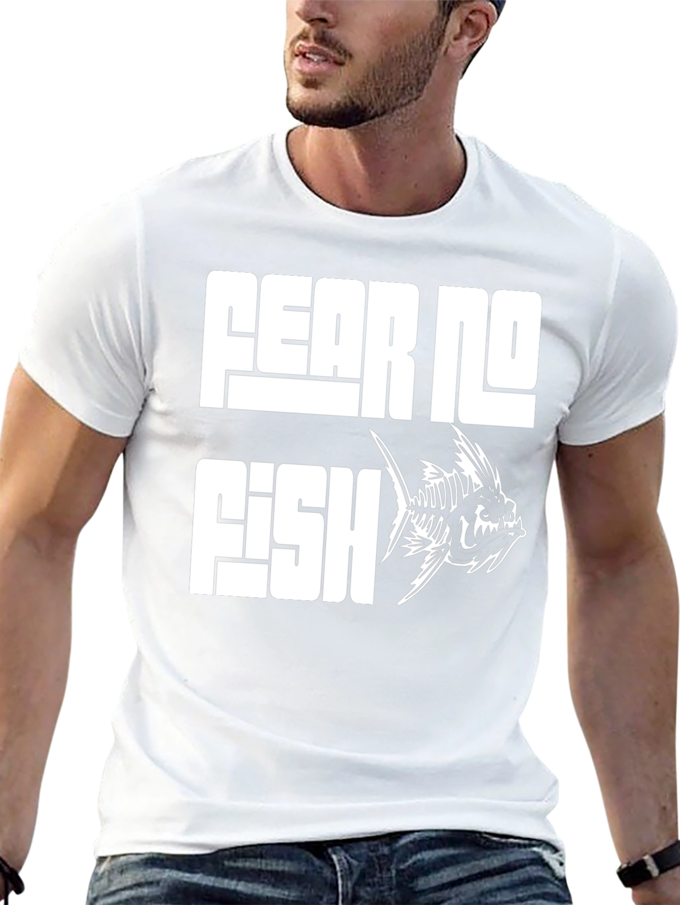 Fear No Fish Graphic Black T-Shirt