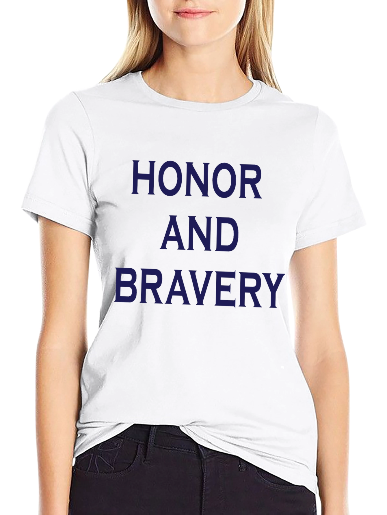 Honor and Bravery Black Graphic T-Shirt