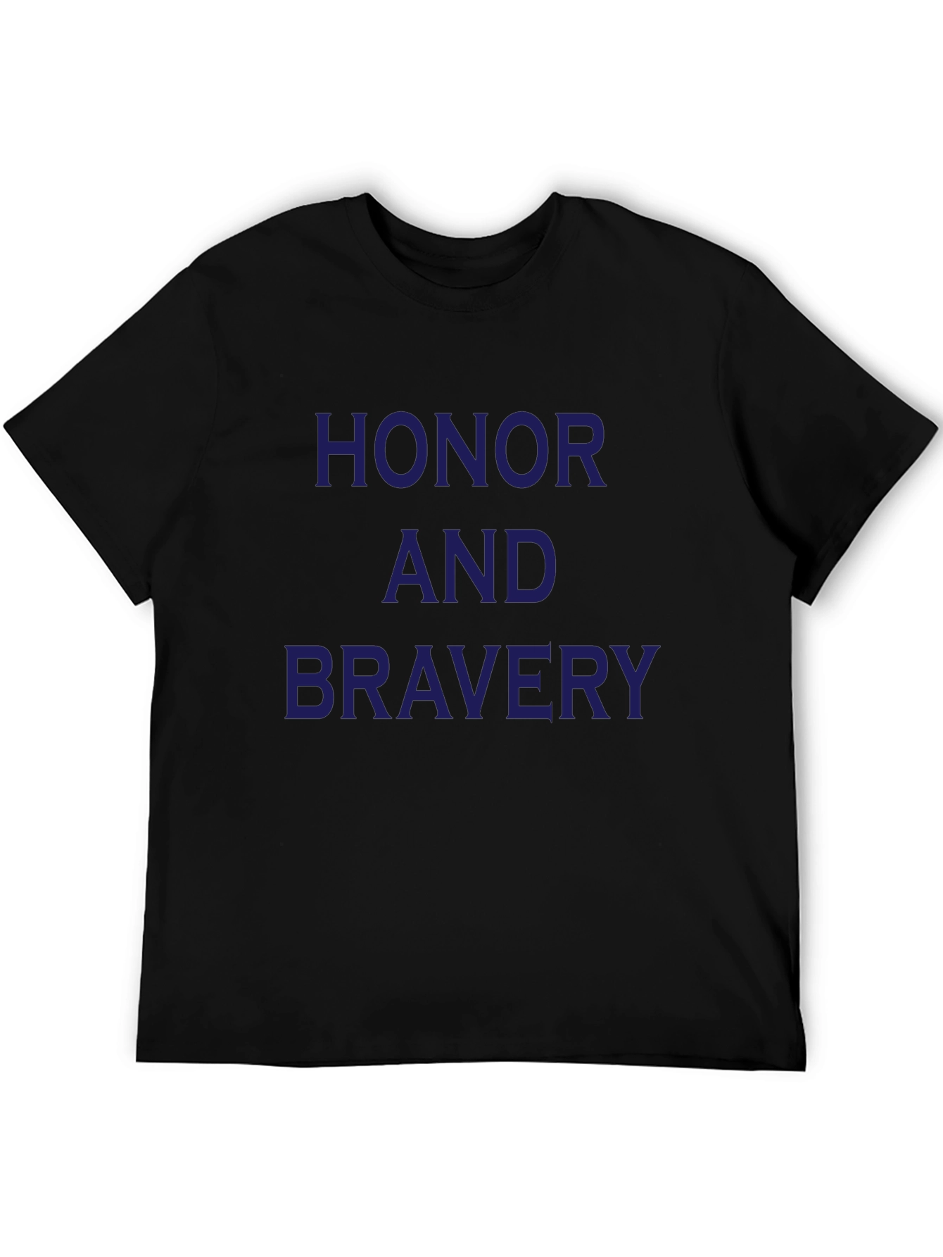 Honor and Bravery Black Graphic T-Shirt