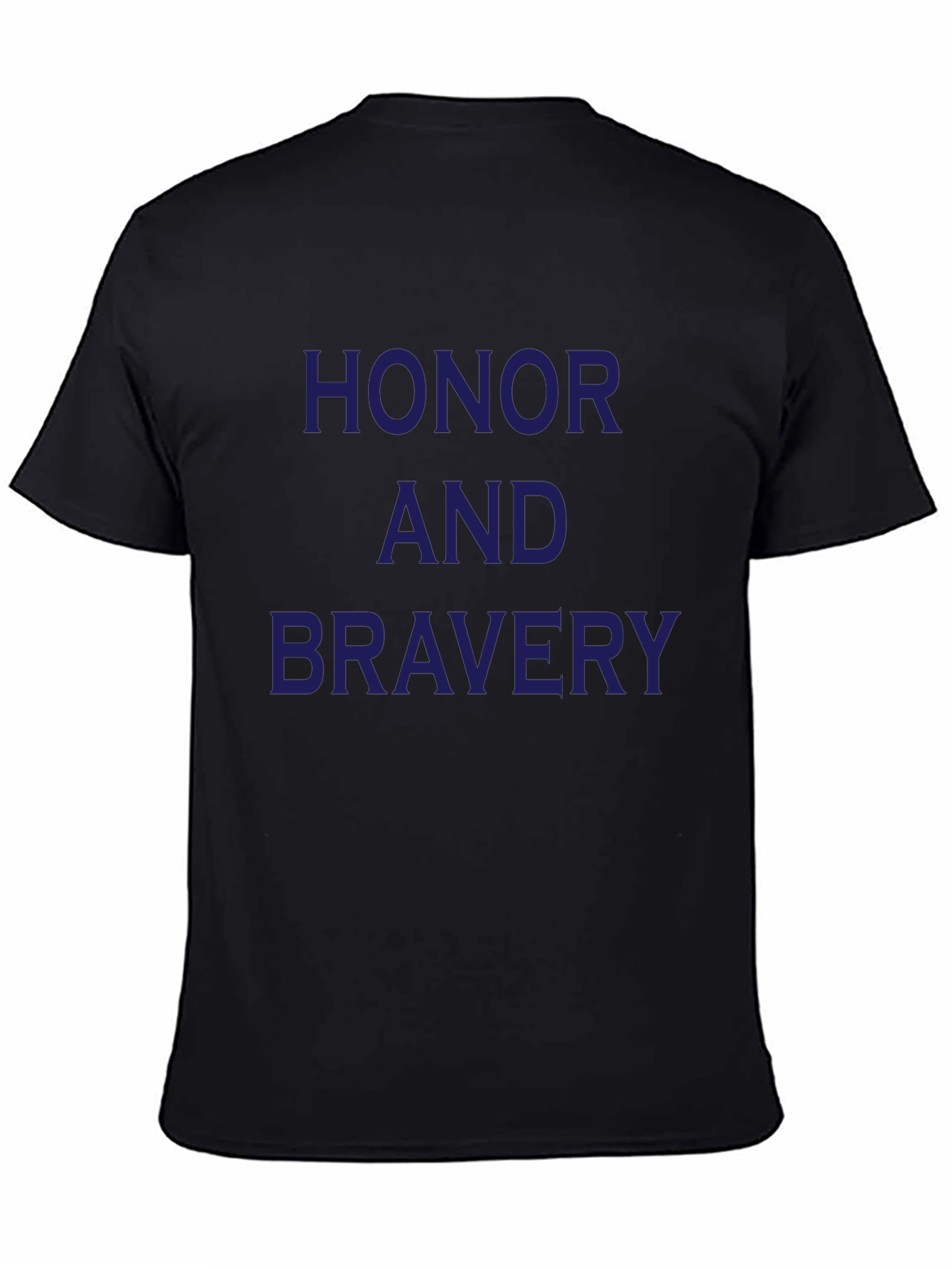 Honor and Bravery Black Graphic T-Shirt