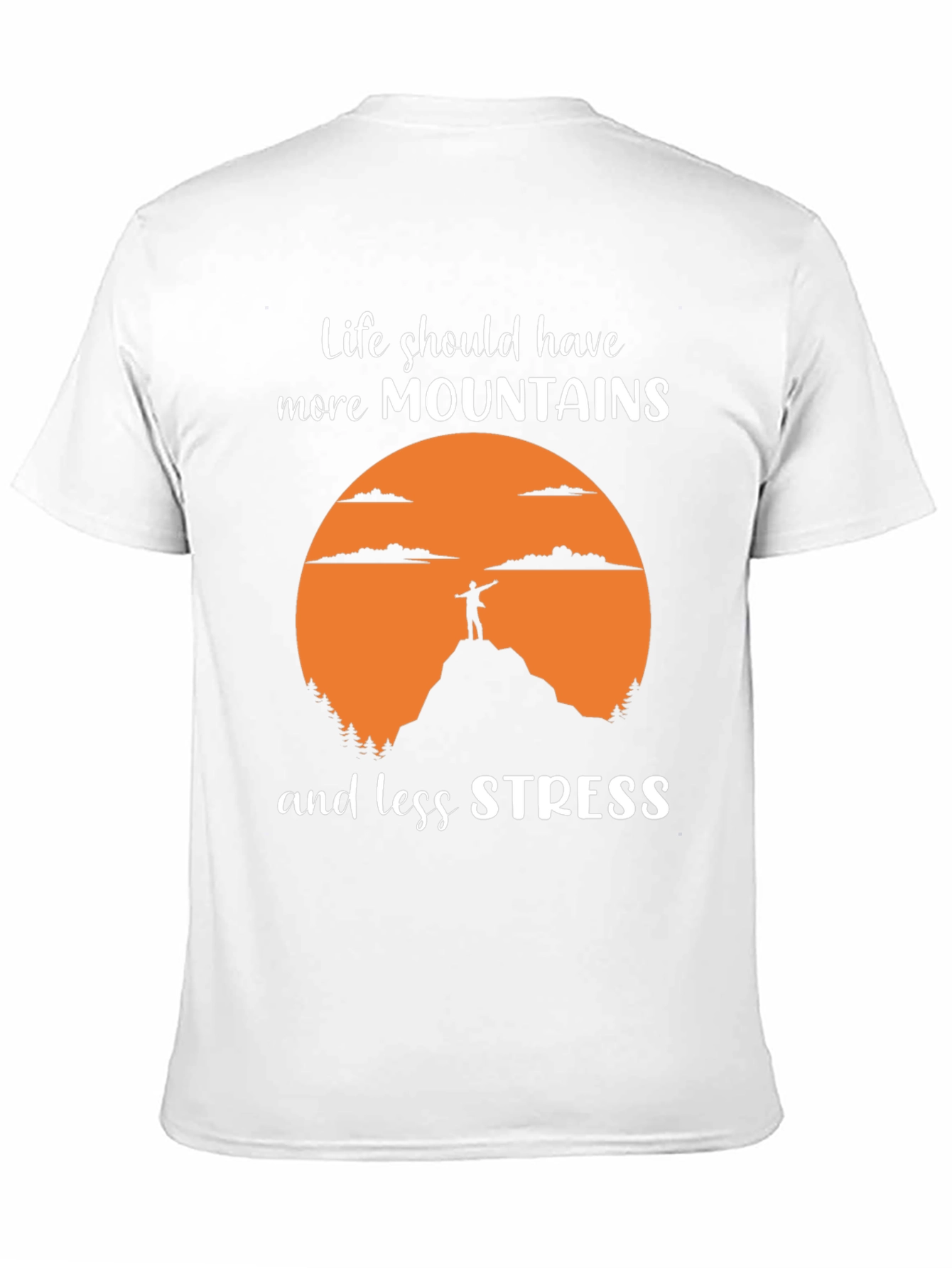 Mountains and Less Stress Graphic Tee