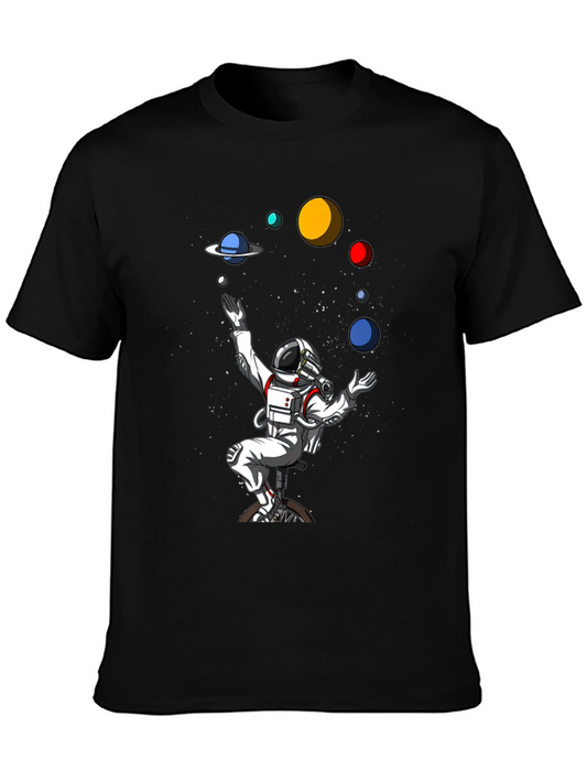 Astronaut Juggling Planets Graphic Tee