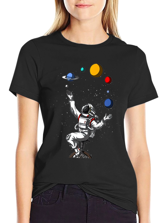 Astronaut Juggling Planets Graphic Tee