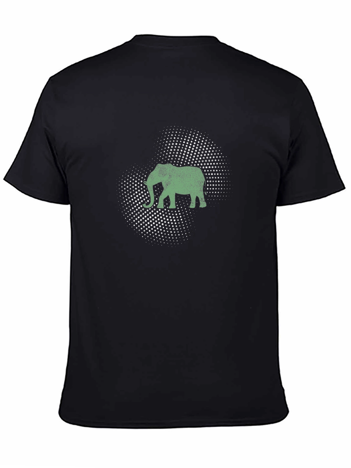 Elephant Graphic Black T-Shirt - Mens Casual Tee