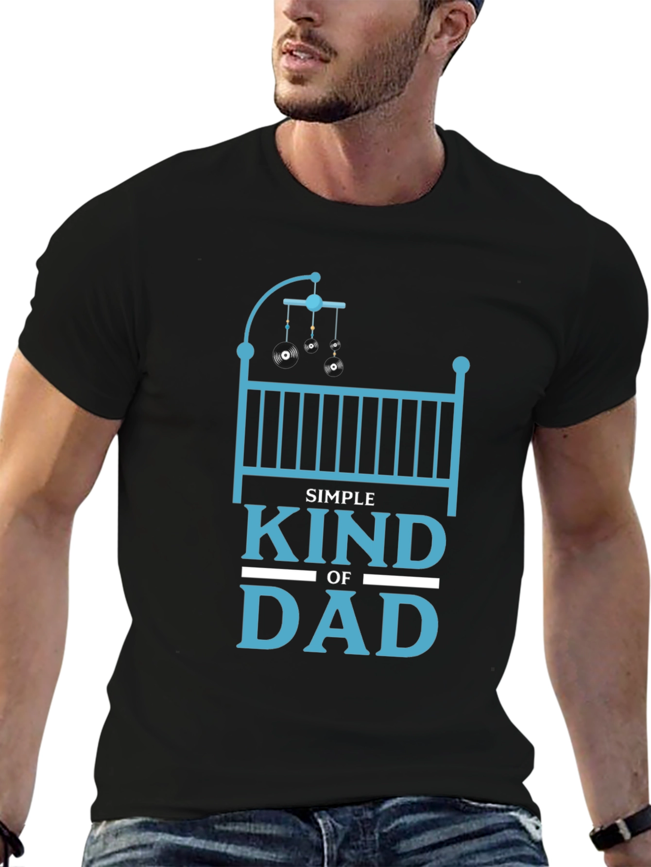 Simple Kind of Dad Black T-Shirt
