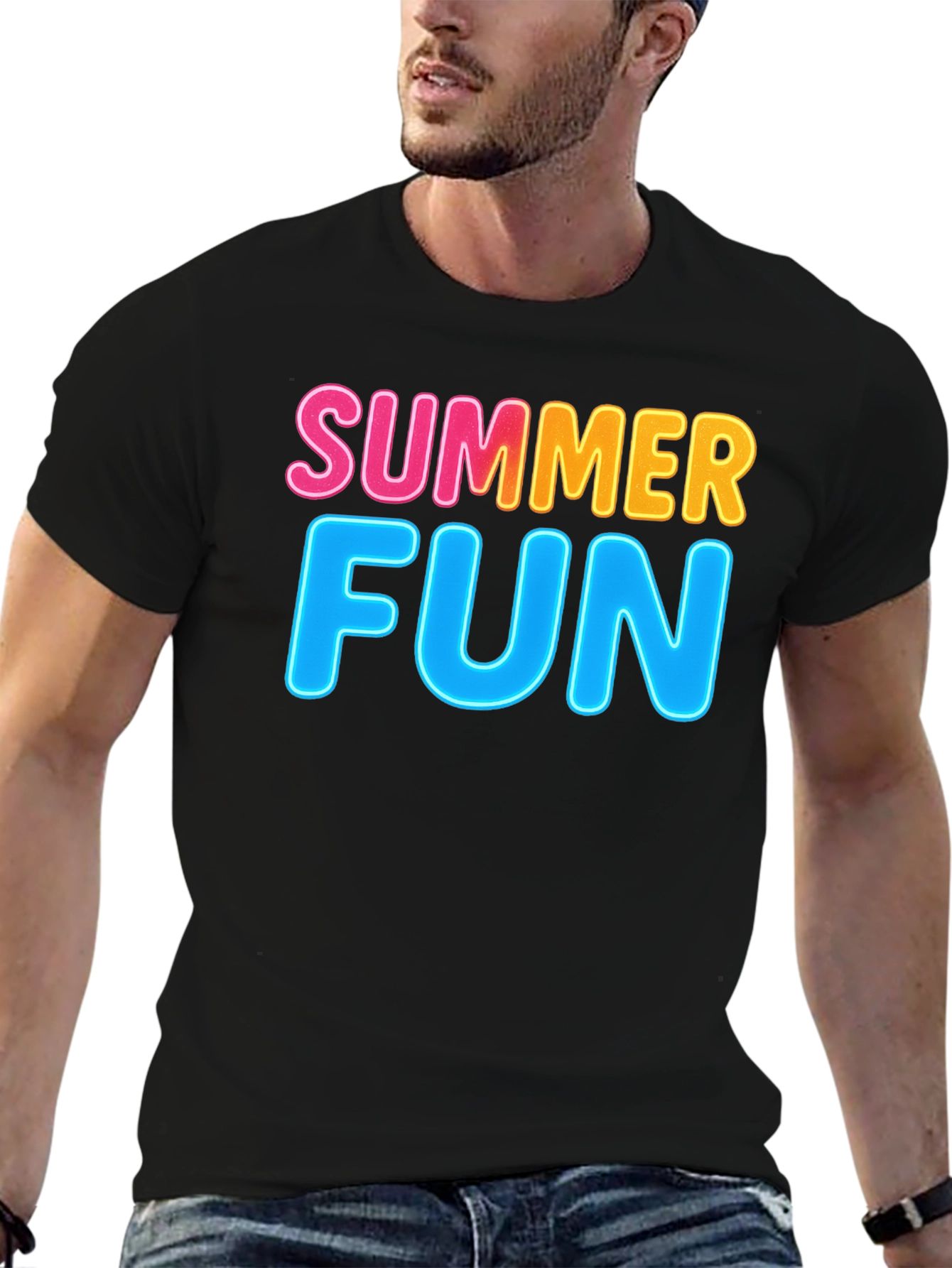 Summer Fun Black T-Shirt