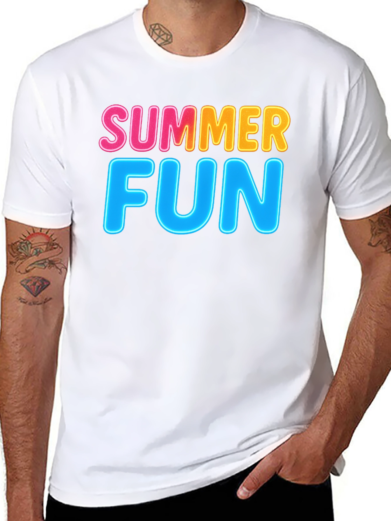 Summer Fun Black T-Shirt
