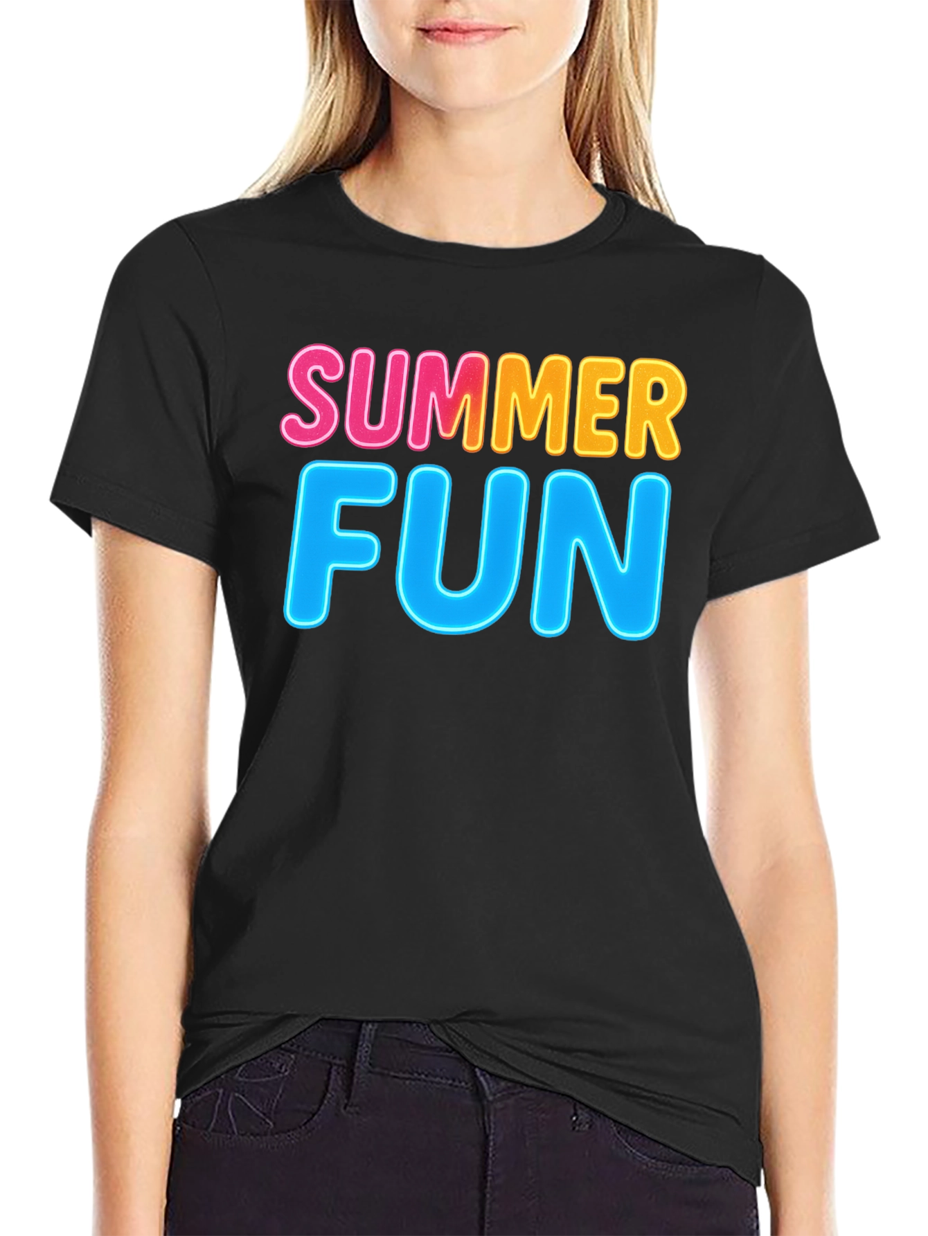 Summer Fun Black T-Shirt