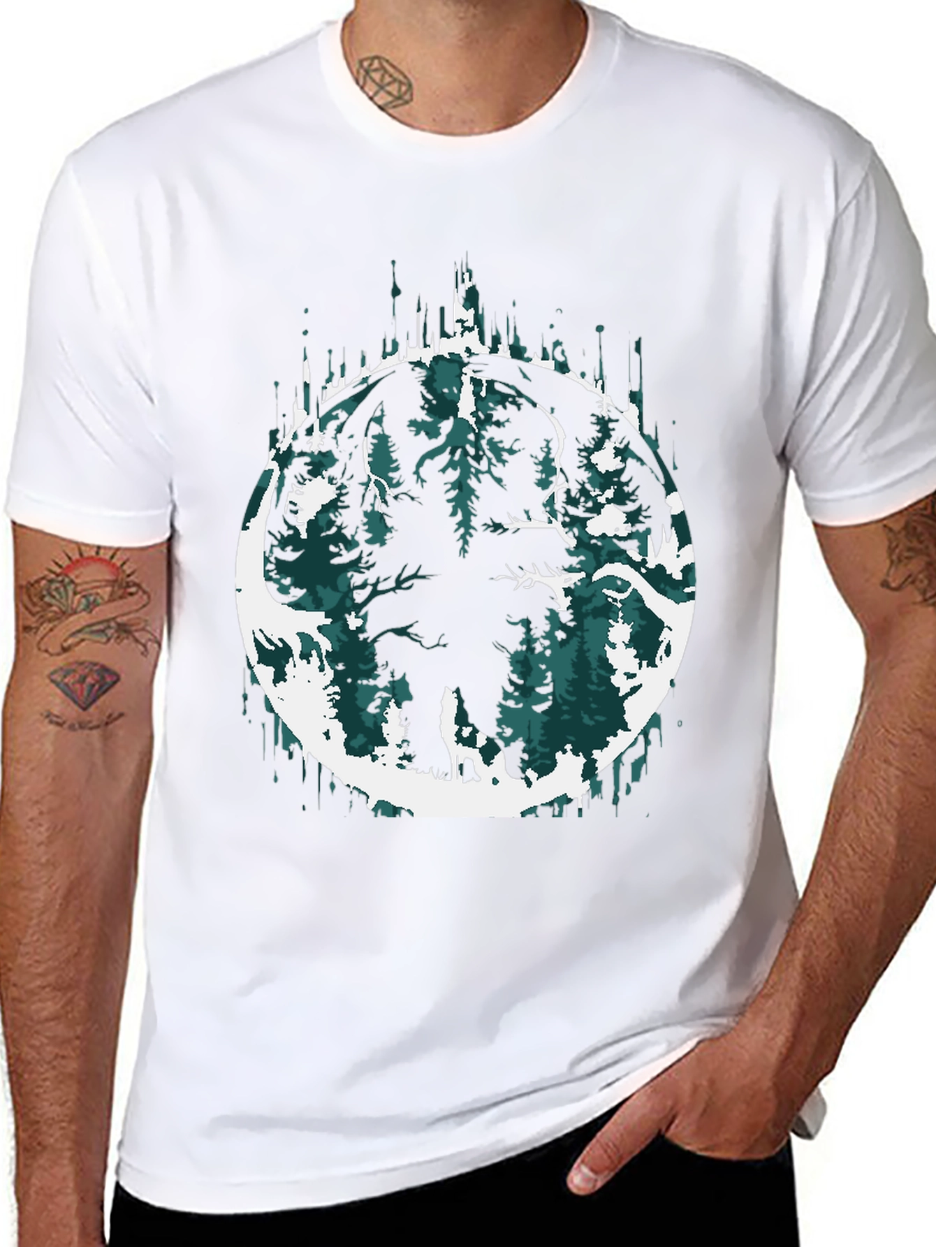 Mammoth Forest Graphic Tee - Mens Black T-Shirt