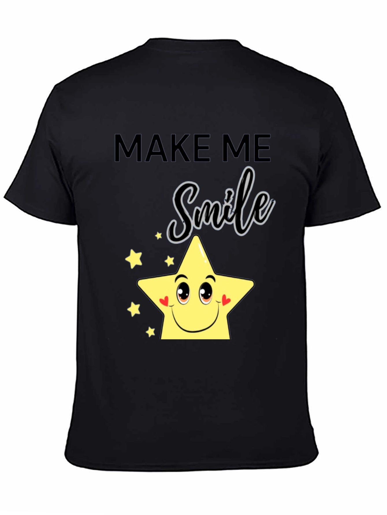 Make Me Smile Star Graphic Tee - Black