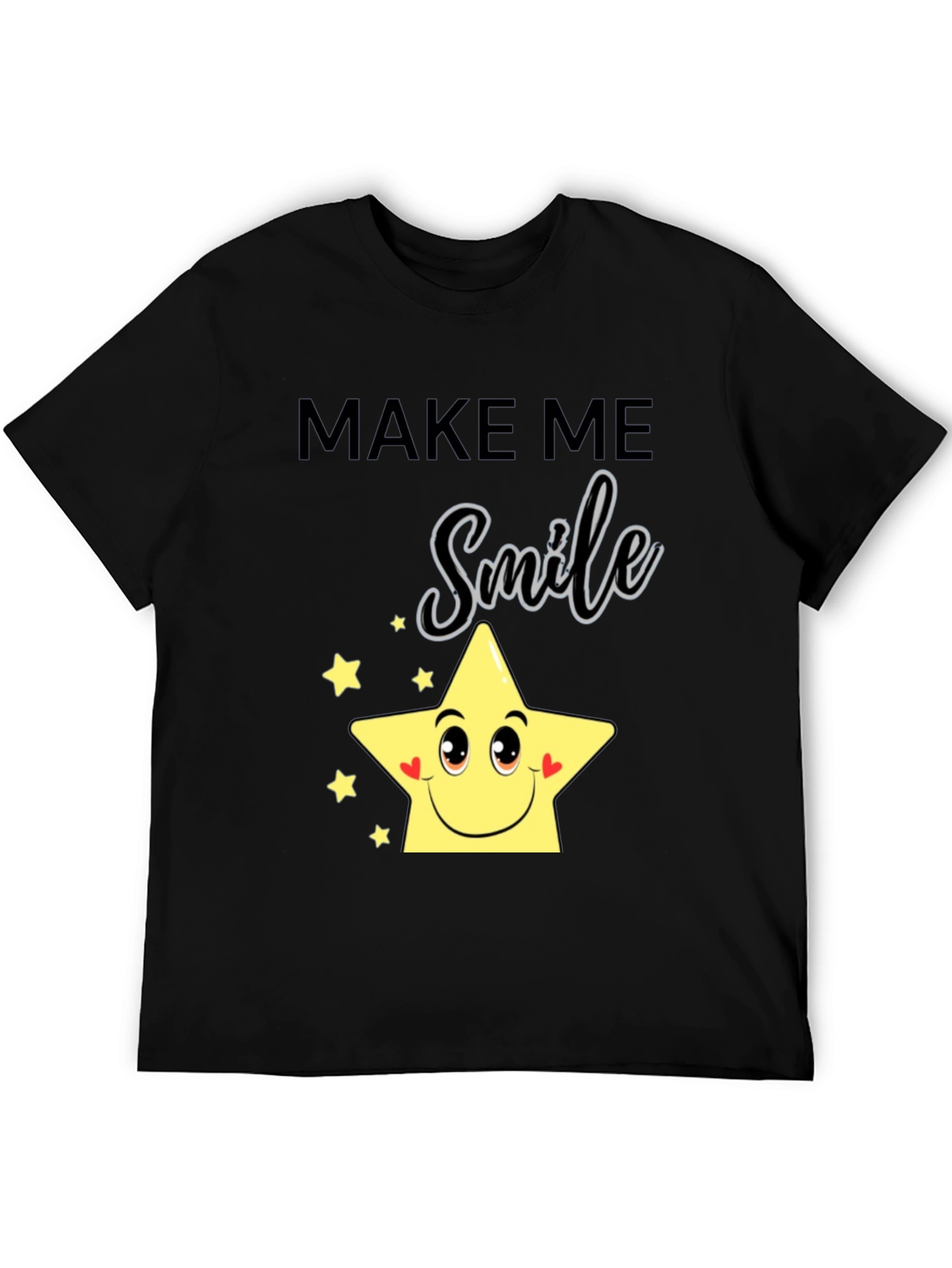Make Me Smile Star Graphic Tee - Black