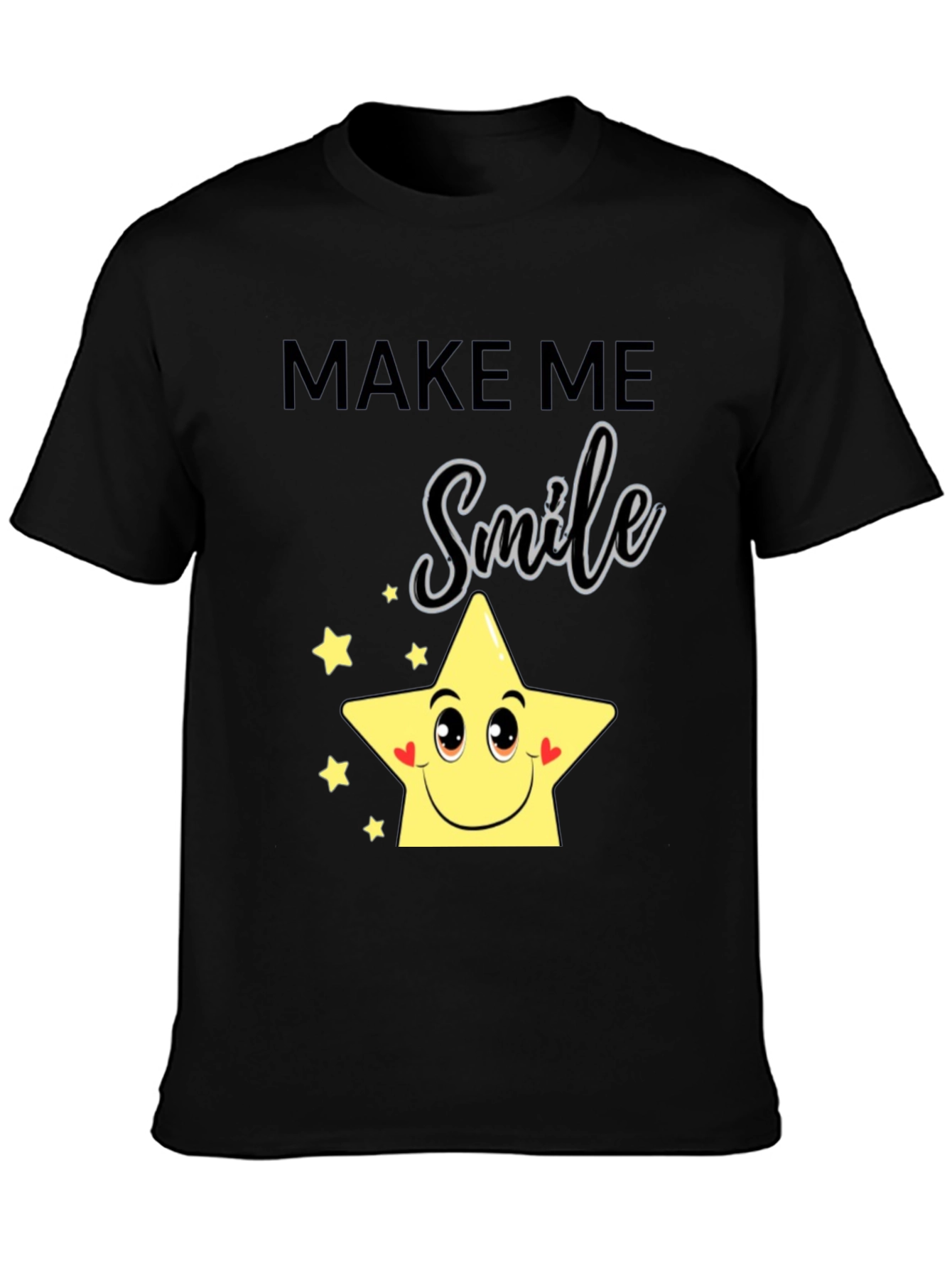 Make Me Smile Star Graphic Tee - Black
