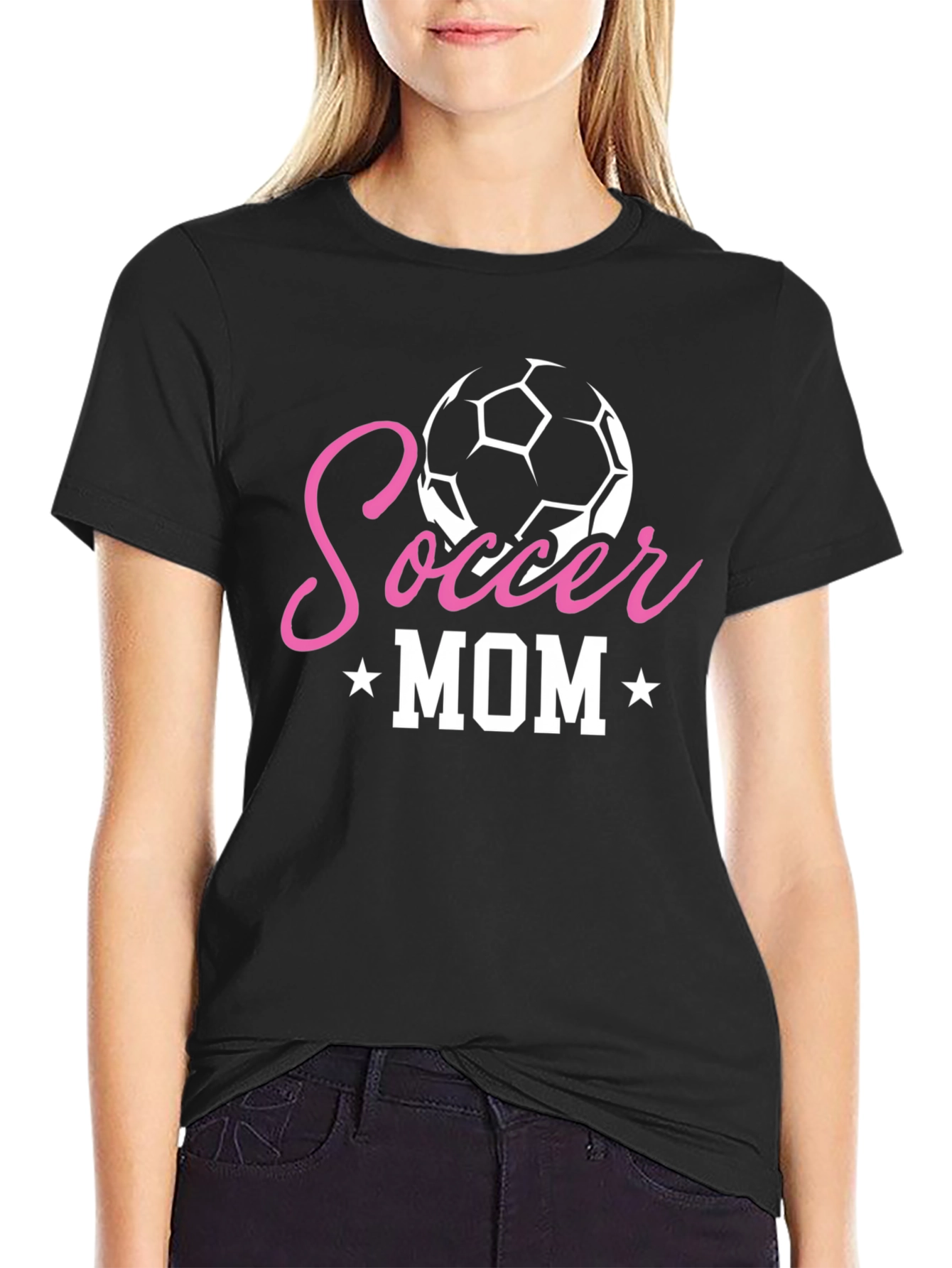 Soccer Mom Graphic T-Shirt - Black