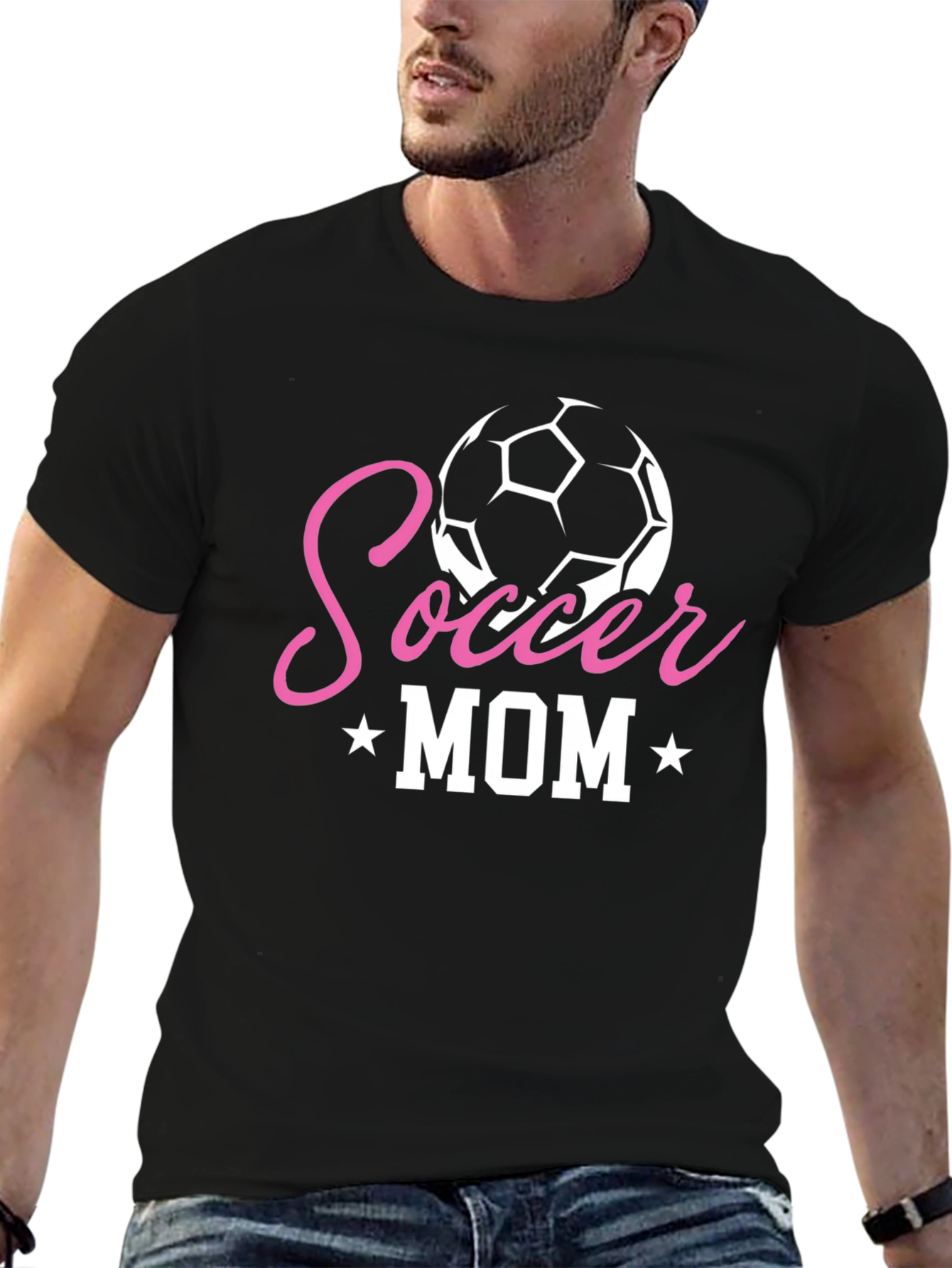 Soccer Mom Graphic T-Shirt - Black