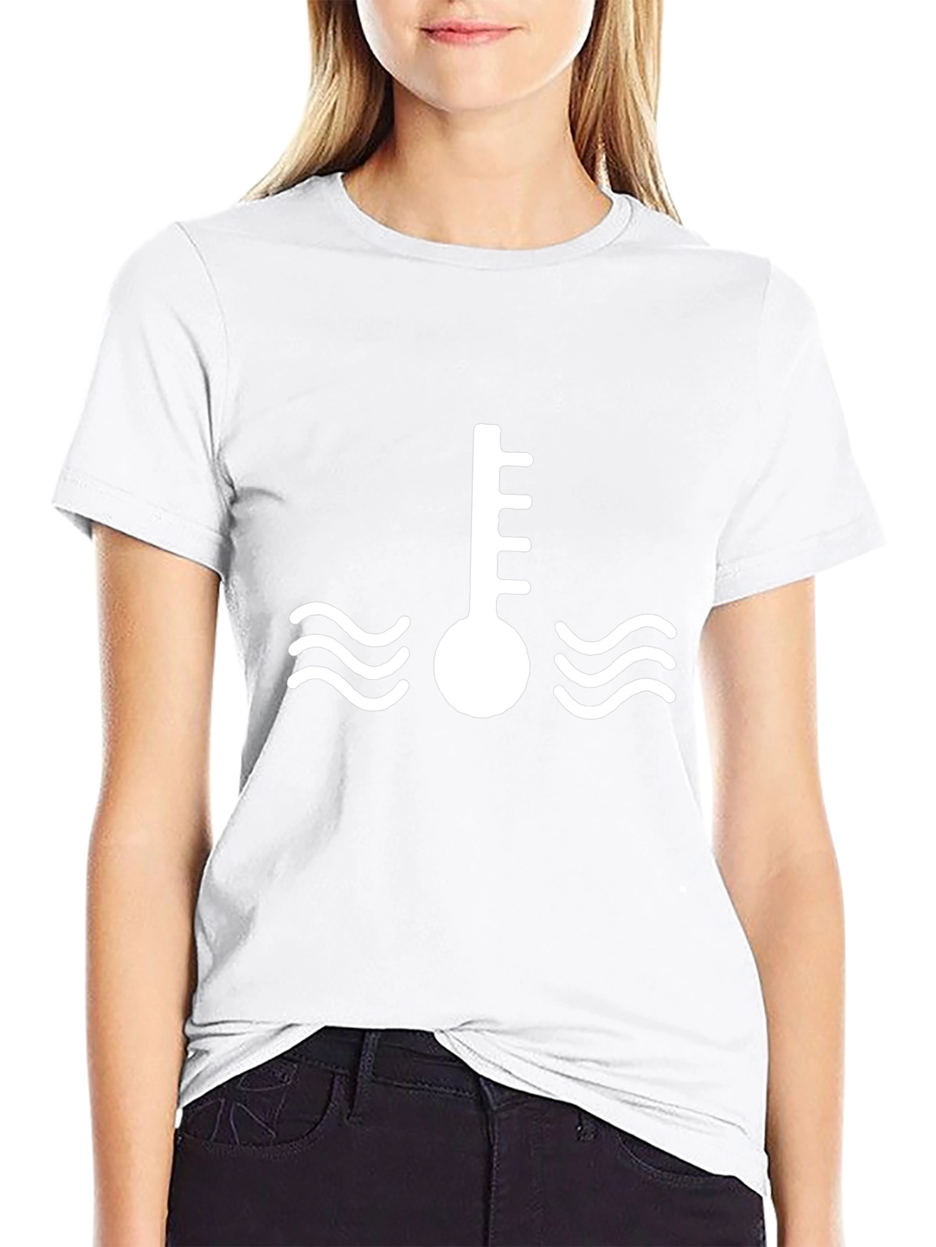 Temperature Gauge Graphic Tee - Black Cotton Shirt