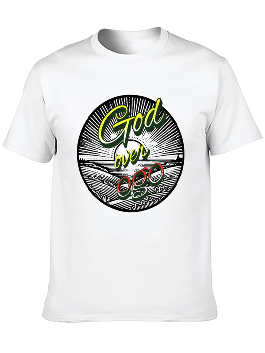 God Over Ego Black Graphic Tee