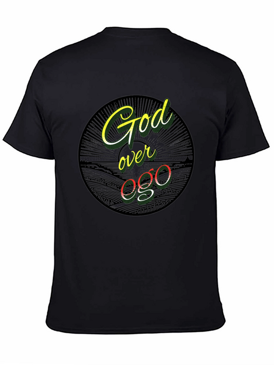 God Over Ego Black Graphic Tee