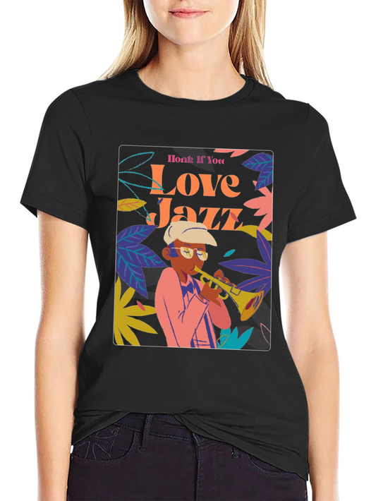 Honk If You Love Jazz Graphic T-Shirt