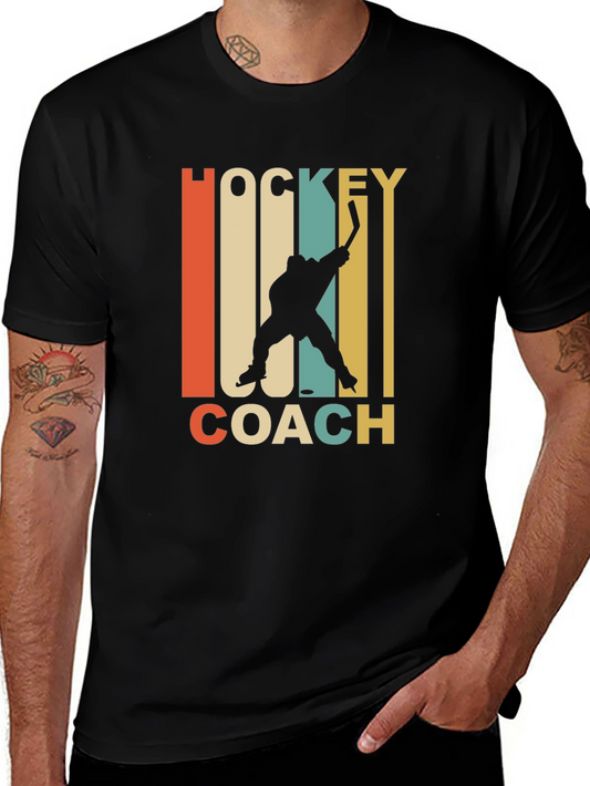 Hockey Coach Vintage Style Graphic Tee