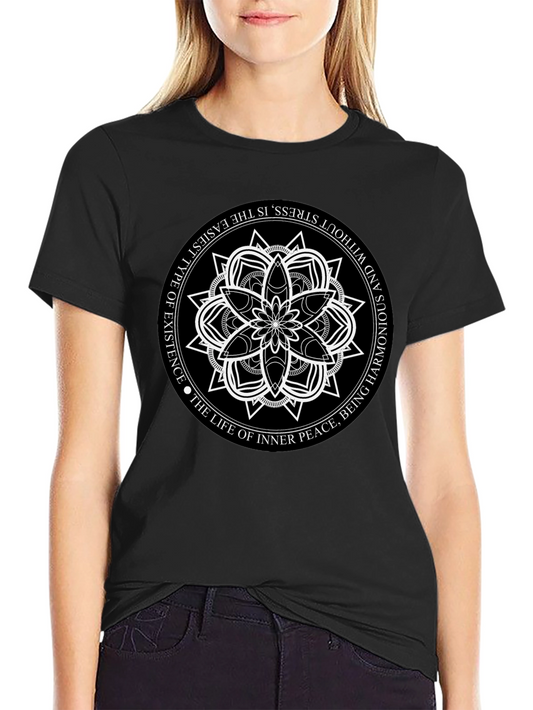 Black Mandala T-Shirt - Inner Peace Design