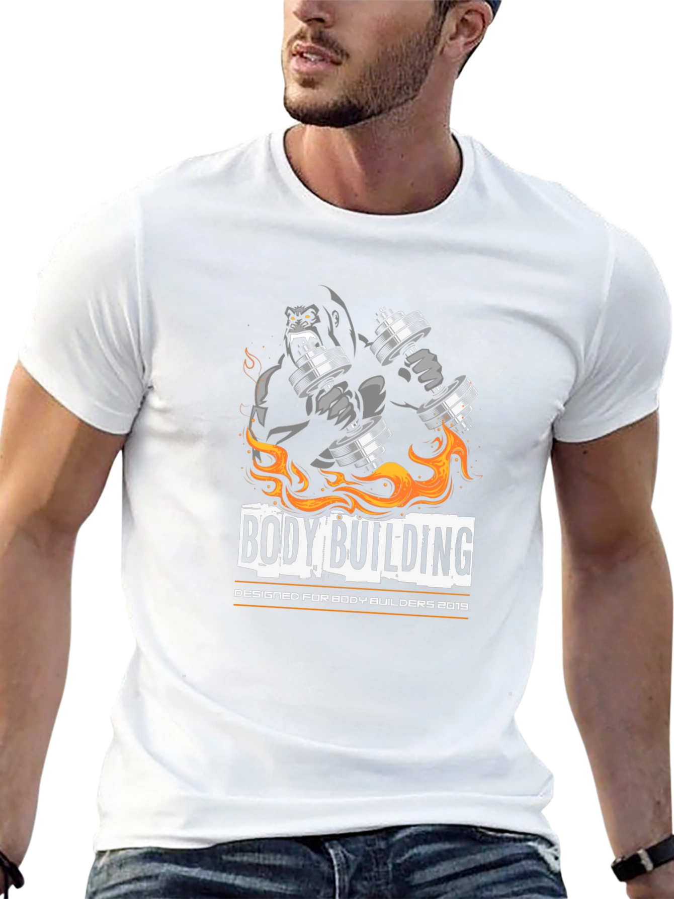 Bodybuilding Gorilla Graphic T-Shirt