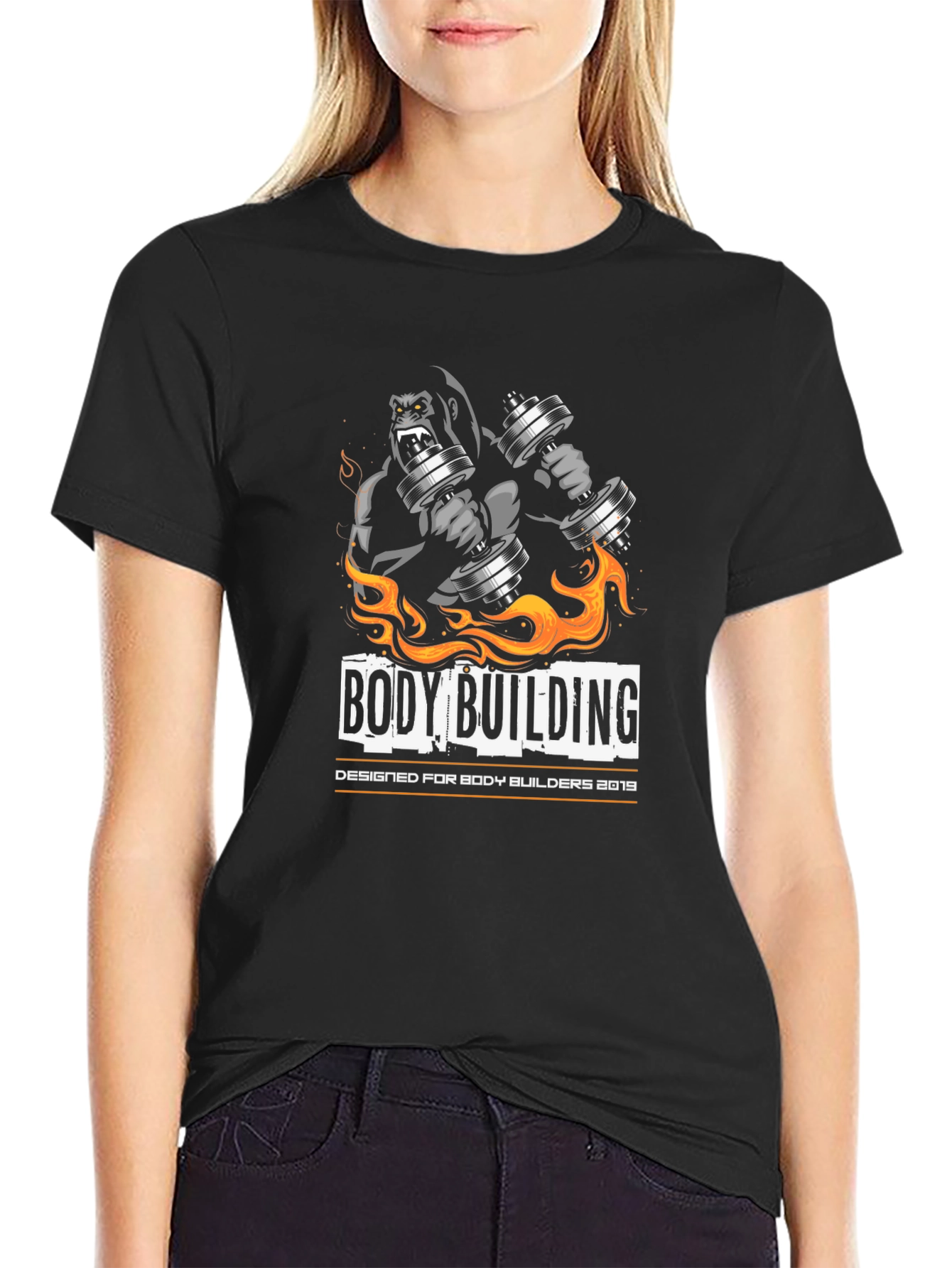 Bodybuilding Gorilla Graphic T-Shirt