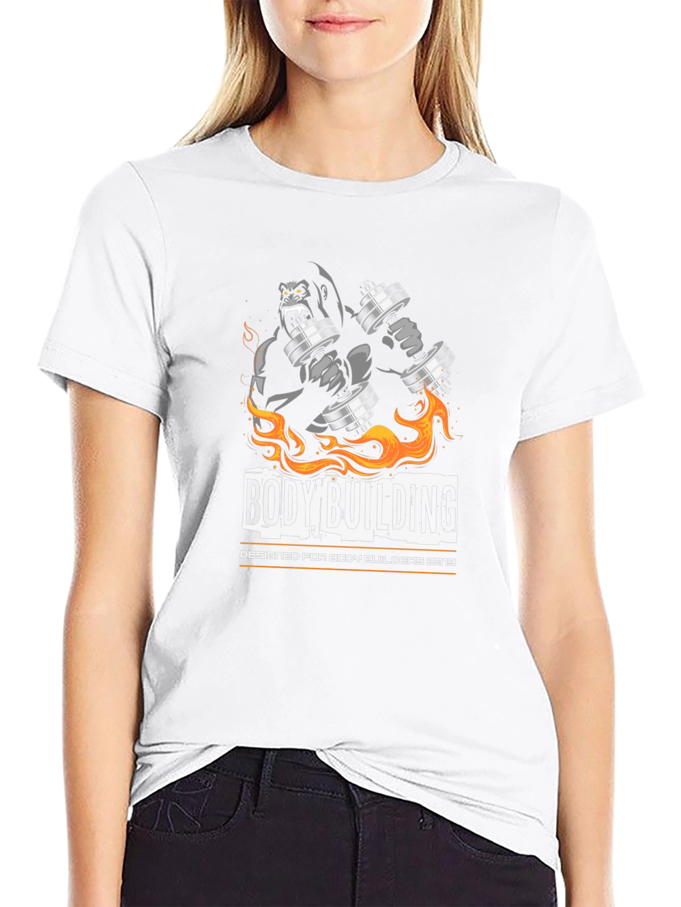 Bodybuilding Gorilla Graphic T-Shirt
