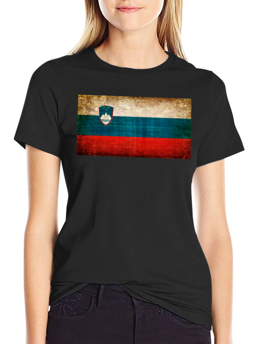 Slovenian Flag T-Shirt - Vintage Style Graphic Tee