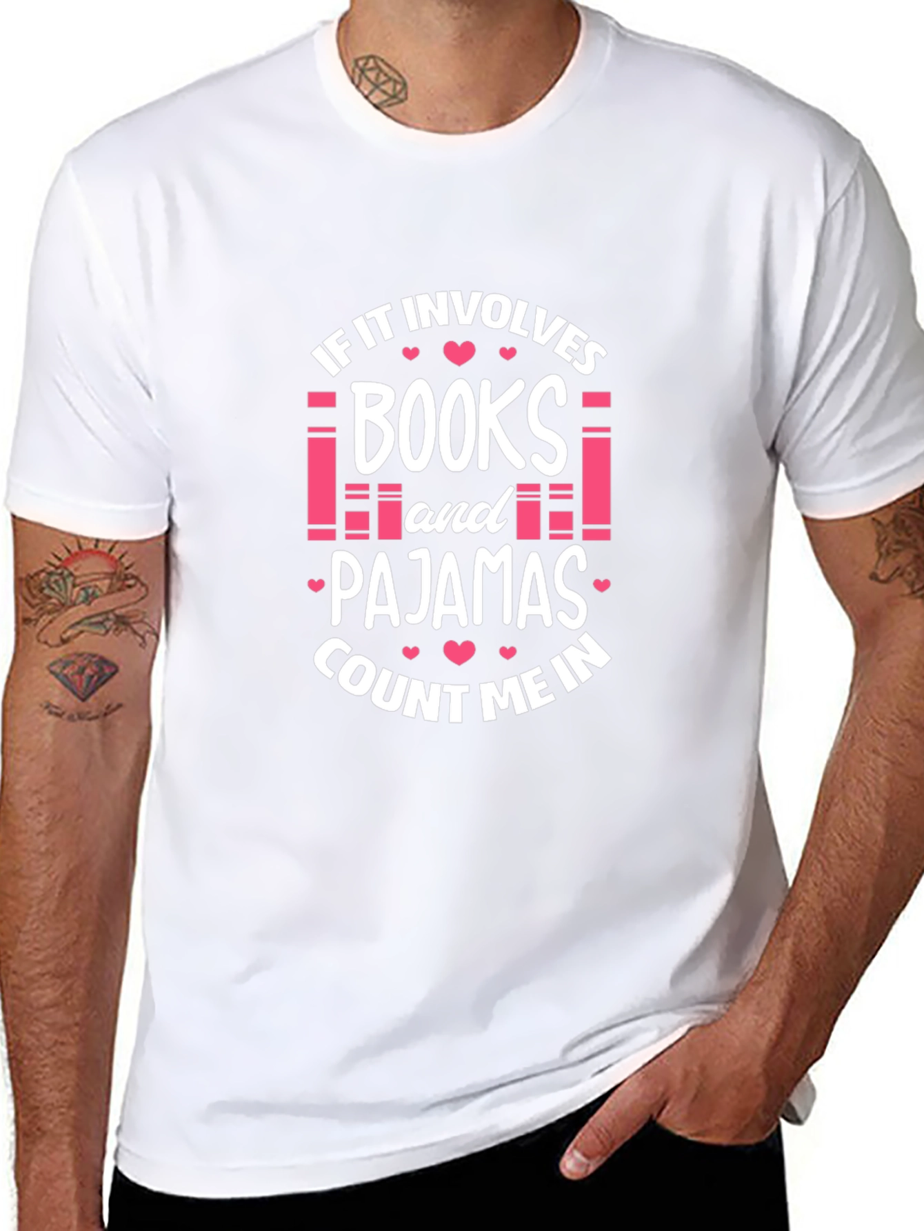 Books and Pajamas T-Shirt - Reading Lover Tee