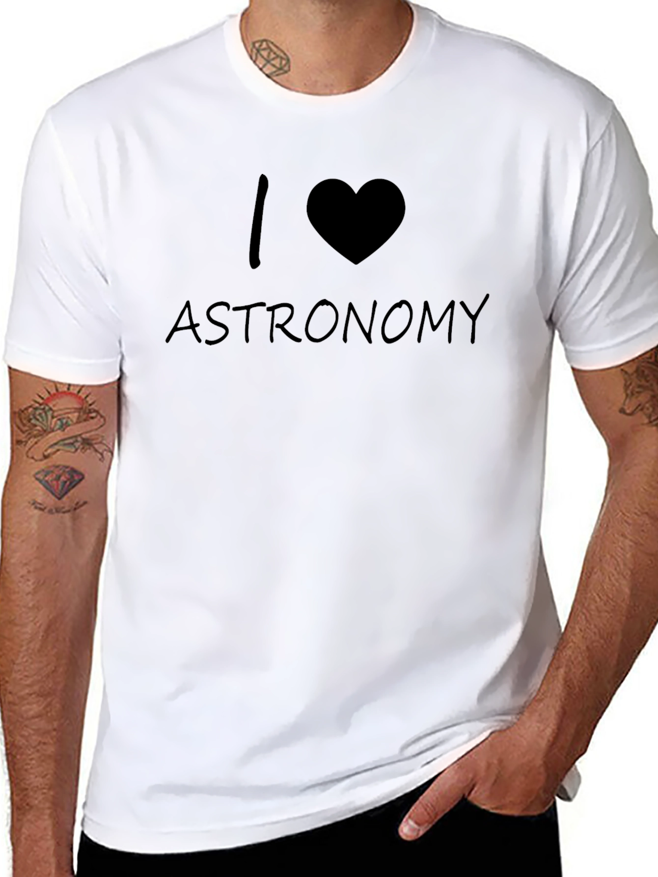 I Love Astronomy Black T-Shirt