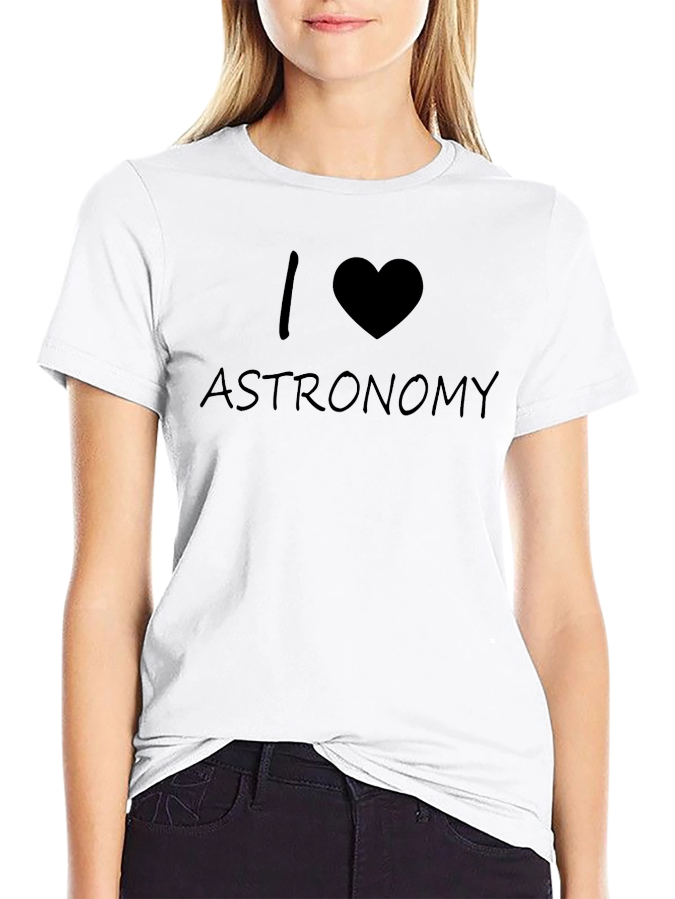 I Love Astronomy Black T-Shirt