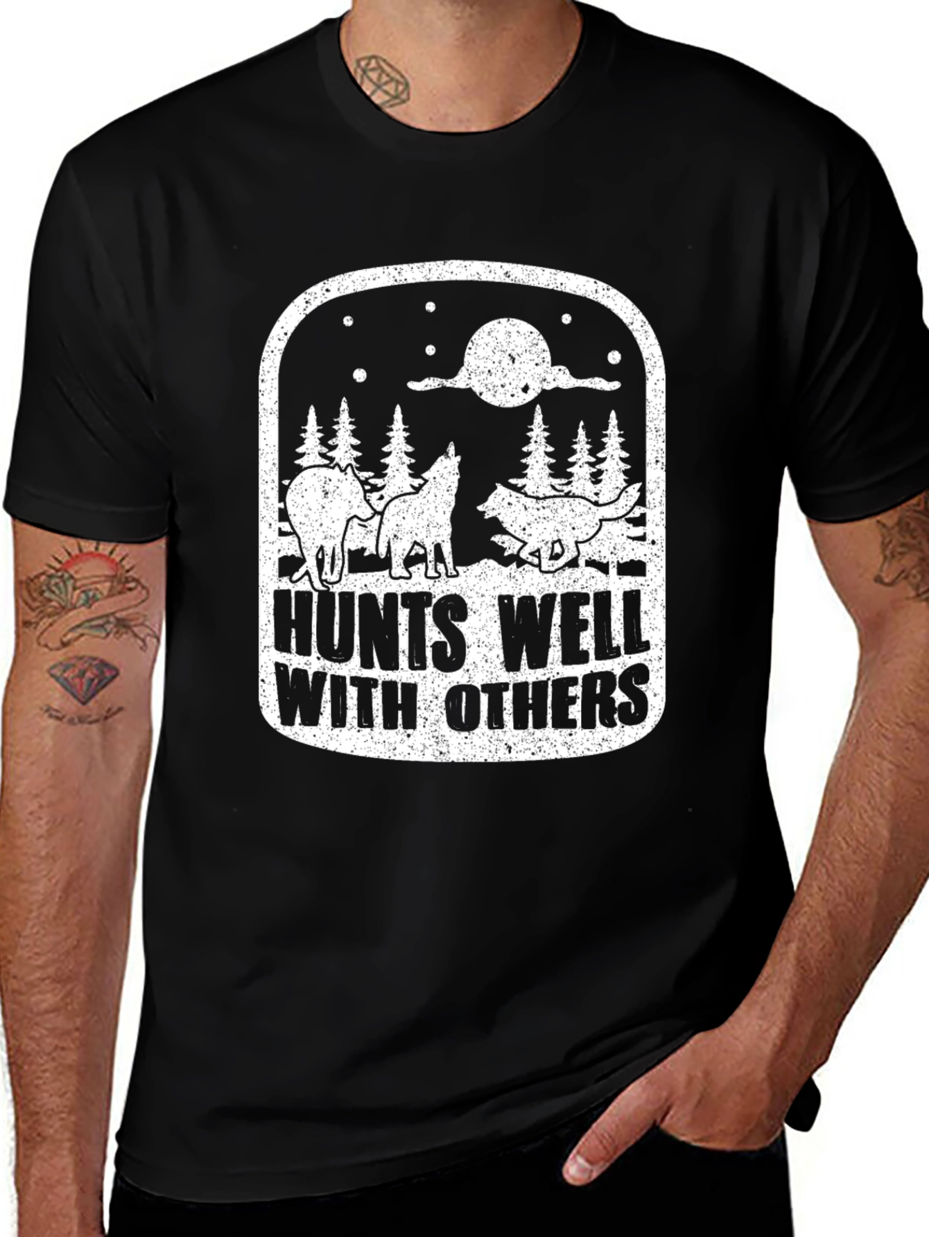 Hunts Well With Others Graphic Tee