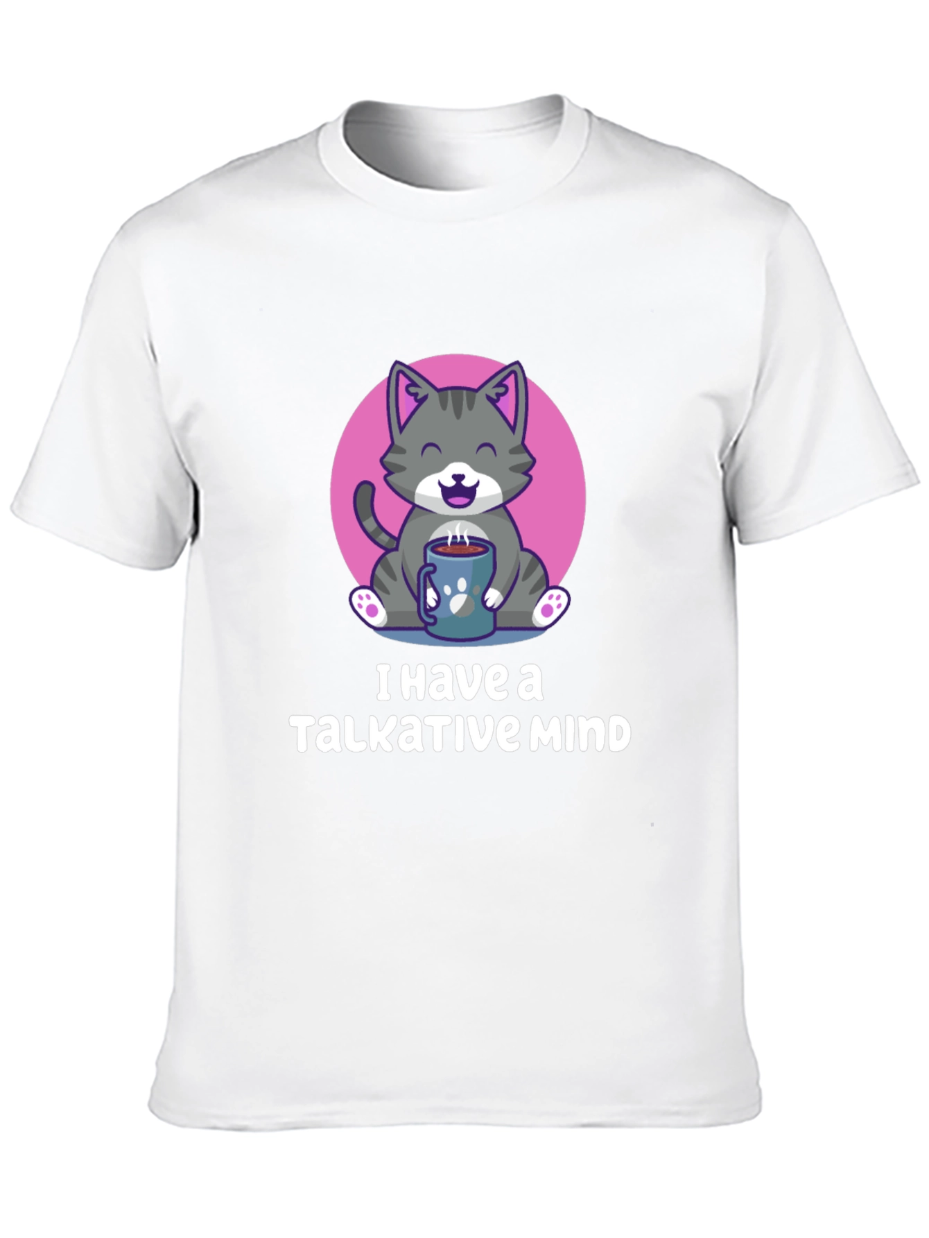 Talkative Mind Cat T-Shirt - Cozy Comfort