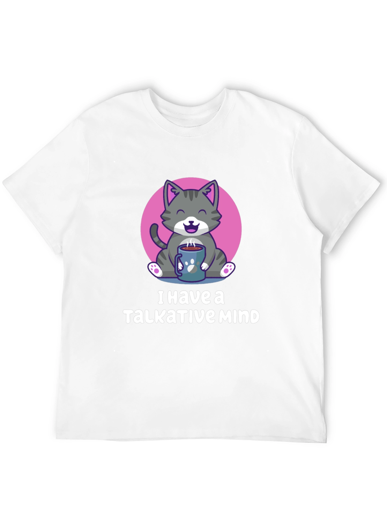 Talkative Mind Cat T-Shirt - Cozy Comfort
