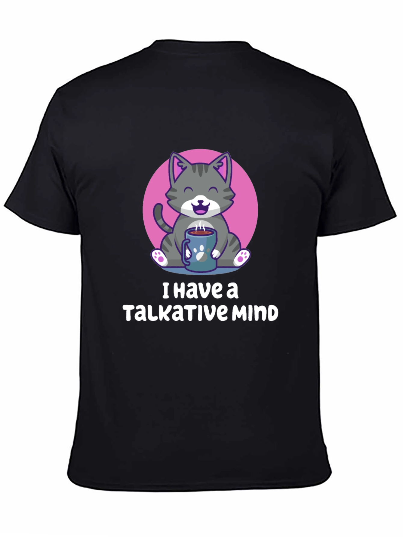 Talkative Mind Cat T-Shirt - Cozy Comfort