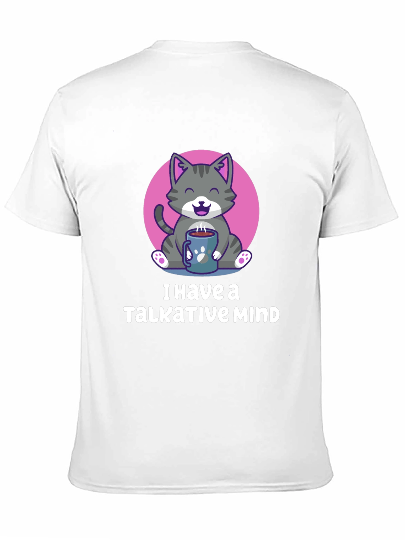Talkative Mind Cat T-Shirt - Cozy Comfort