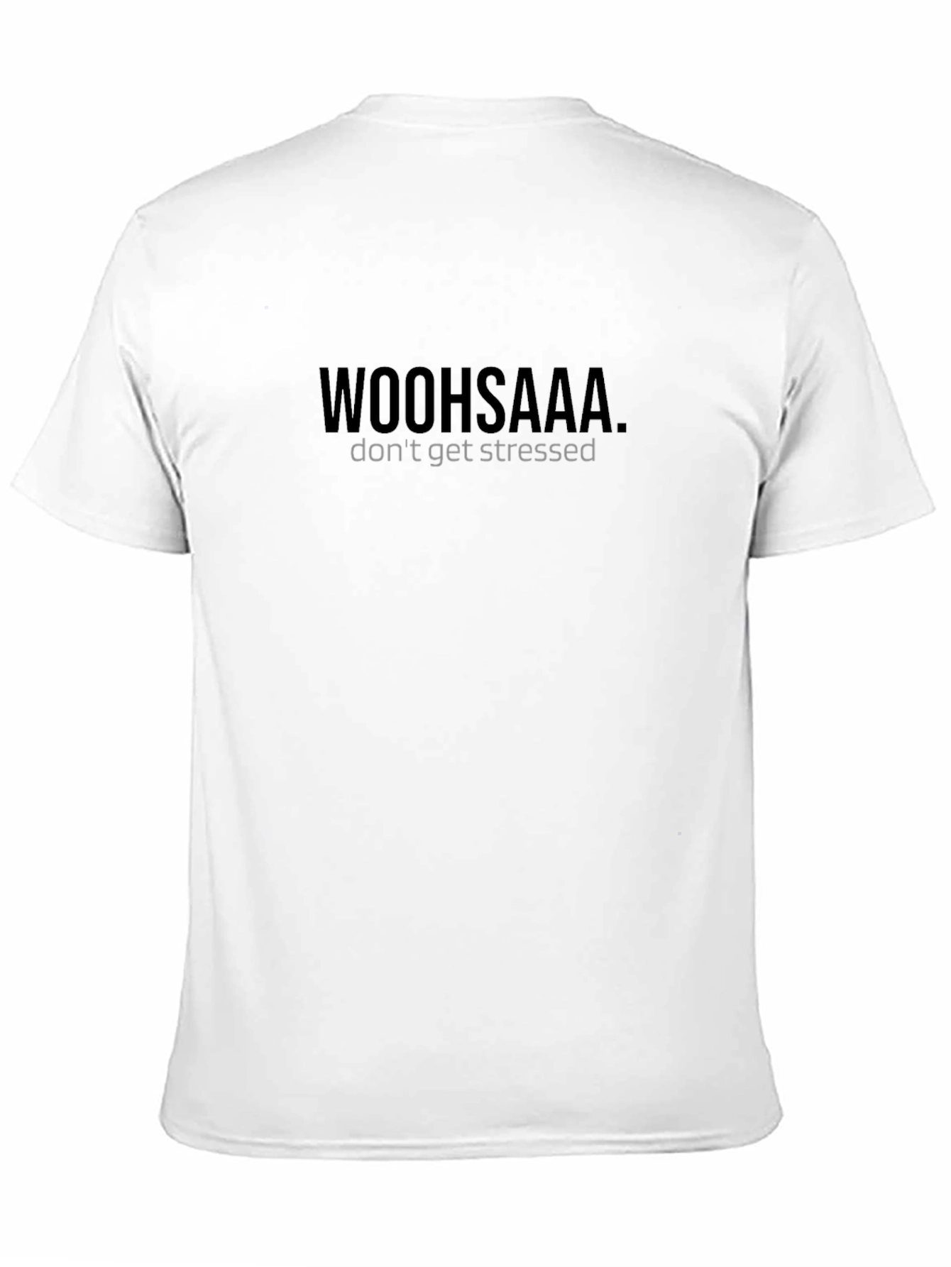 WOOHSAA Dont Get Stressed Black Graphic T-Shirt