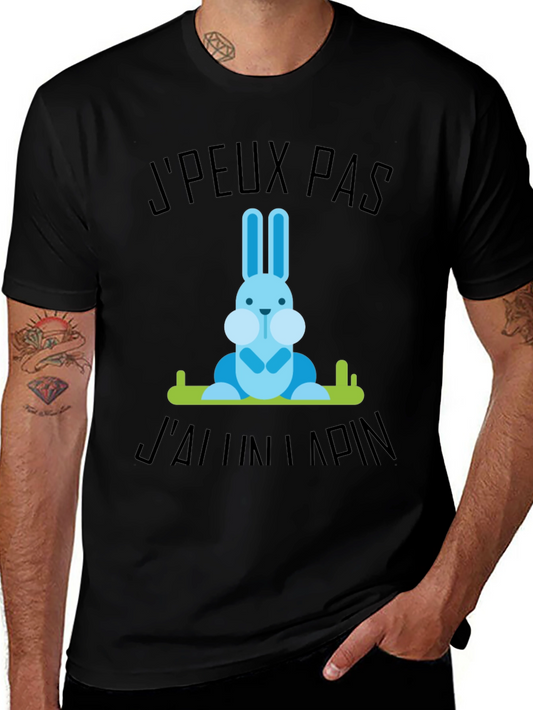 Funny Jpeux Pas Jai Un Lapin Rabbit Graphic T-Shirt
