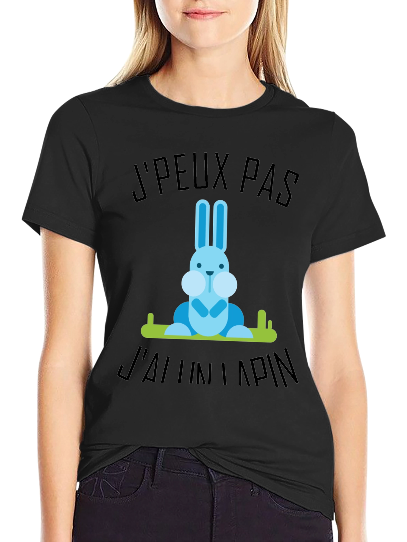 Funny Jpeux Pas Jai Un Lapin Rabbit Graphic T-Shirt