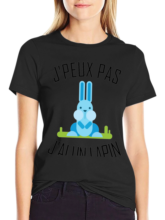 Funny Jpeux Pas Jai Un Lapin Rabbit Graphic T-Shirt