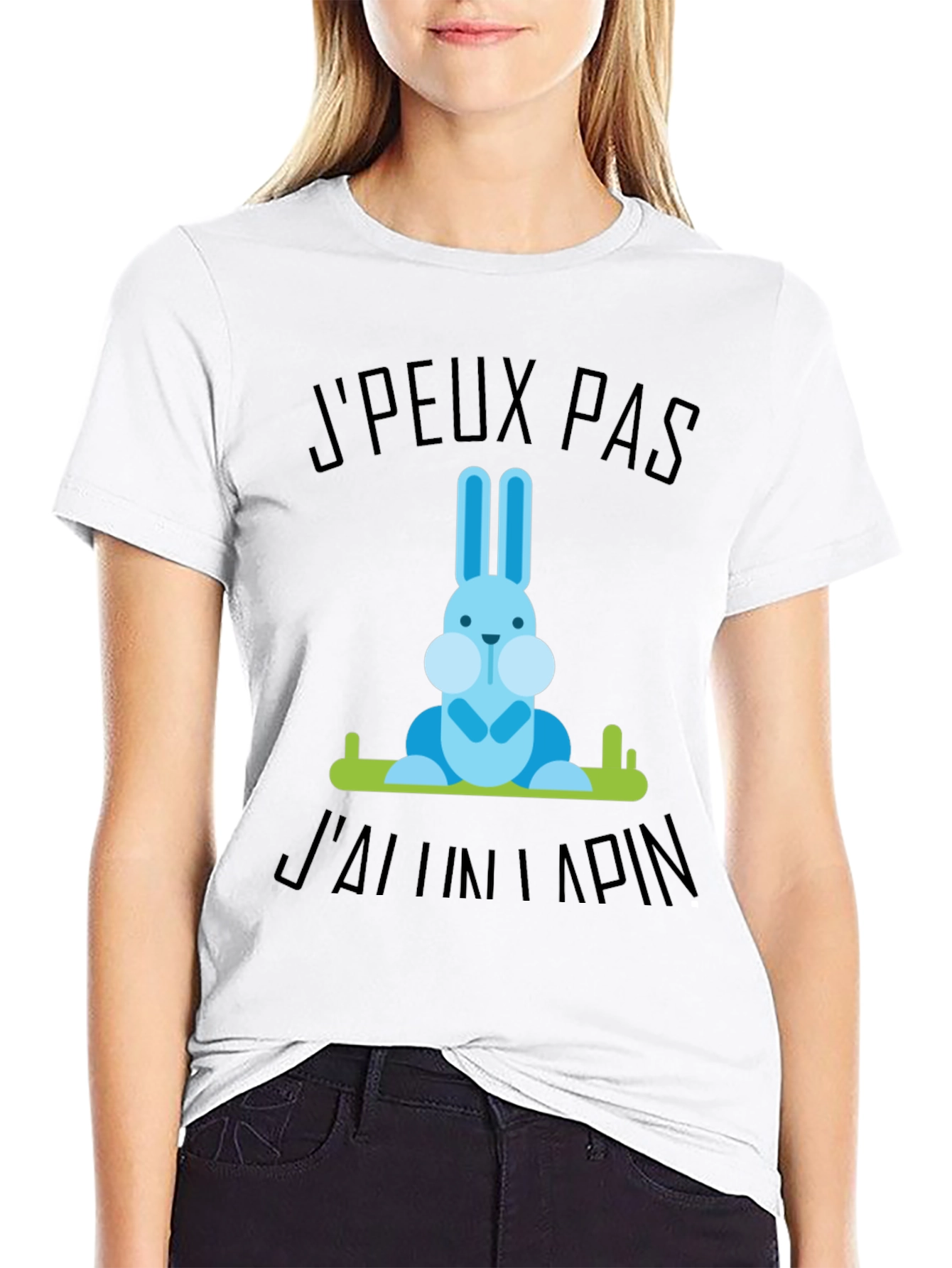 Funny Jpeux Pas Jai Un Lapin Rabbit Graphic T-Shirt