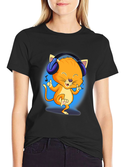 Cool Cat DJ T-Shirt - Music Lover Apparel