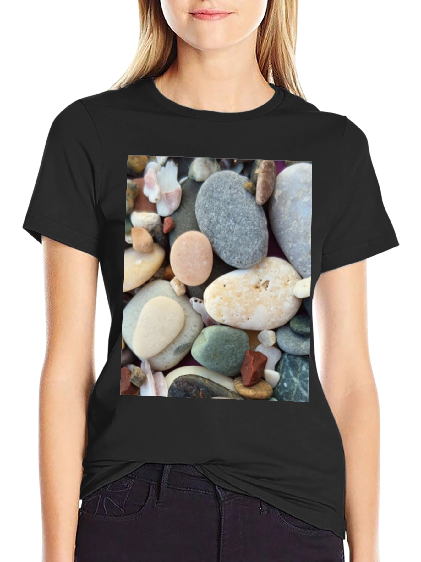 Pebble Print Tee - Beach Lovers Comfort